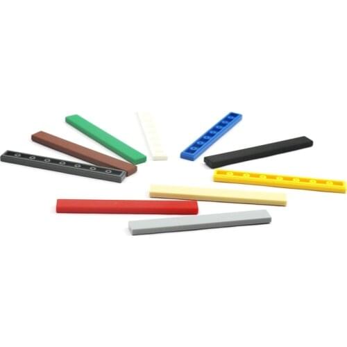 300 Pieces Flat Tiles 1 x 8 Model 4162 City Building Bricks Parts Plastic Blocks DIY Brick Castles Accessory Kids MOC Build Tile