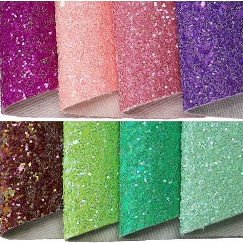 30x134cm Chunky Glitter Fabric Leather shine glitter leather fabric for DIY accessories shoes AY075