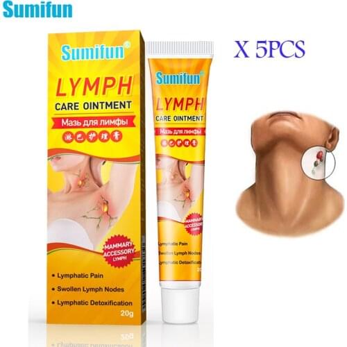 5Pcs Sumifun Lymphatic Detox Cream Drainage Tongluo Oinment Anti-Swelling Neck Patch Breast Lymph Node Plaster Health Care Cream
