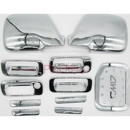 Accessories For Toyota Land Cruiser Autana FJ80 1990-1997 11 Pieces Chrome Door Handle Side Lamp Fuel Tank Cover