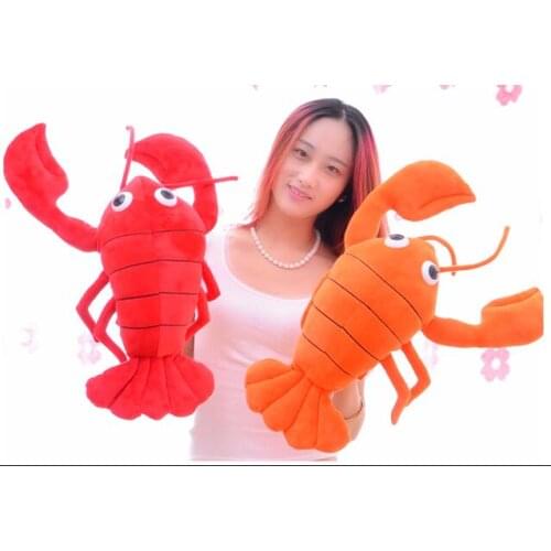 Large 60cm cartoon lobster plush toy soft throw pillow birthday gift b0298