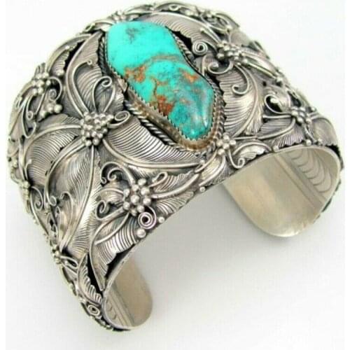 Trendy Women Bracelet Boho Jewlery Tibetan Open Cuff Wide Bangle Retro