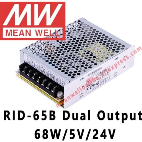 Mean Well RID-65B 68W 5V/24V Dual Output Switching Power Supply meanwell online store