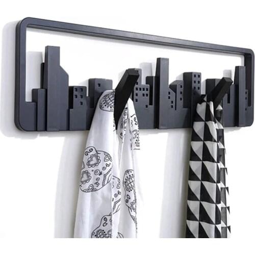 Living Room Bedroom Decorative Wall Mount Home Multifunction Hook Sturdy Storage Coat Hanger Durable Piano Style Clothes Hooks