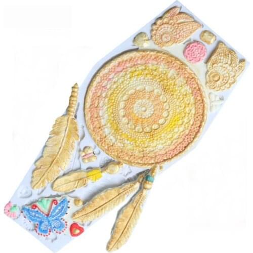 Facemile Feather Butterfly Lace Silicone Wedding Cake Decorating Tools Fondant Mold Chocolate Candy Mould Cake Tool