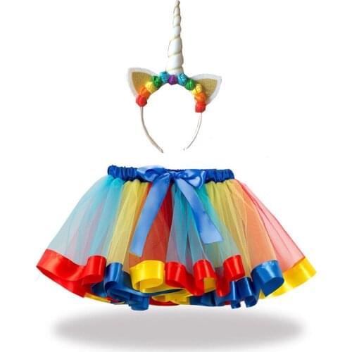 Girls unicorn outfit toddler girls outfit set party birthday clothes rainbow tutu skirts and tops kids character clothing summer