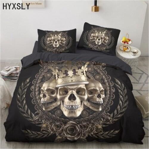 3d Sugar Skull Bedding Set Queen King Size 2/3pcs Duvet Cover Set and Pillowcase Twin Full Bedroom Decor Comforter Quilt Textile