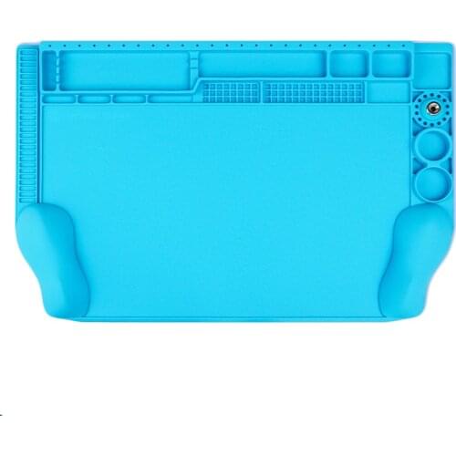 SS-004H 45*30cm 3D Magnetic Silicone Insulation Mat High Temperature Mobile Phone Maintenance Platform BGA Soldering Repair Pad
