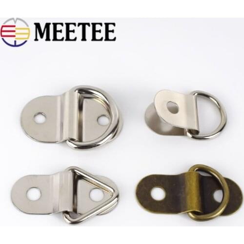 Meetee 10/30pcs Metal D Ring Buckle U Clips Arch Bridge for Handbag Bags Luggage Hanger Leather DIY Hardware Crafts Accessories
