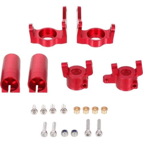 Metal Front Steering Knuckles C Hub Carrier Rear Axle Lock Out Set for Axial SCX10 II 90046 90047 High Quality RC Car Parts