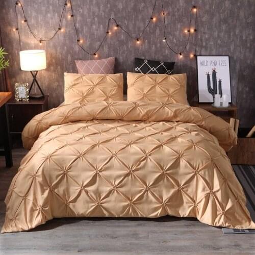 Luxury Black White Duvet Covers Twist Pinch Pleat Bedding Set Classic Single Double Queen King 220x240 Quilt Cover No Bed Sheet