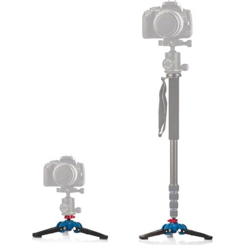 Manbily M-1 Hydraulic Universal Mini Three Feet Support Tripod Stand Base Monopod Stand for Monopod Ballhead with 3/8" screw