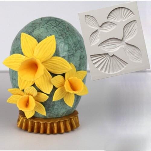 Daffodils Silicone Cake Mold Fondant Cakes Decorating Tools Sugarcrafts Chocolate Baking Tools For Cake Gumpaste