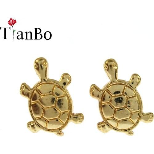 TianBo Chic Retro Turtle Lovely Tortoise Animal Ear Studs Earrings JEWELRY For Women Girl Gift Stud Earrings