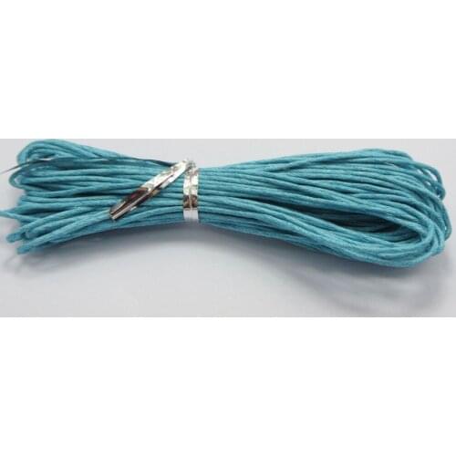 50 Meters Sky Blue Waxed Cotton Beading Cord 1.5mm Macrame Jewelry String