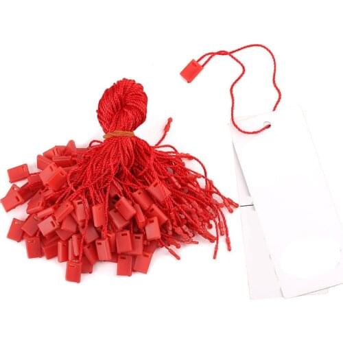 100pc Square Clothes Tag Rope Colorful Cords Polyester String Hanging Tablets Garment Bag Price Tags Card DIY Clothing Accessory