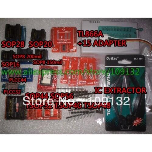15ADAPTERS+ TL866II PLUS USB Universal Programmer
