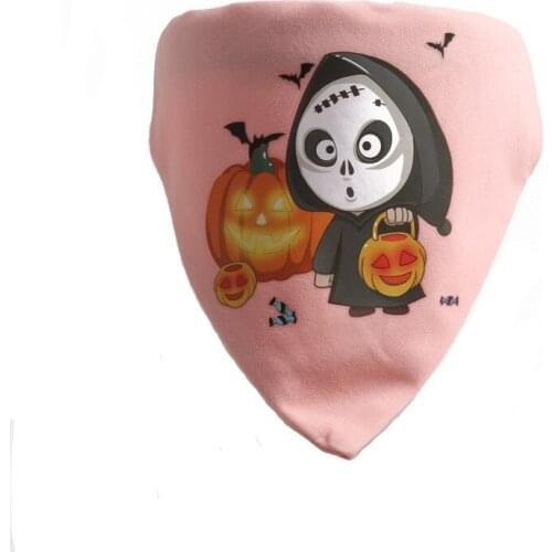 20PCS / LOT Pet Collar Halloween Pumpkin Series Trianular Scarf Bib Dog Saliva Towel