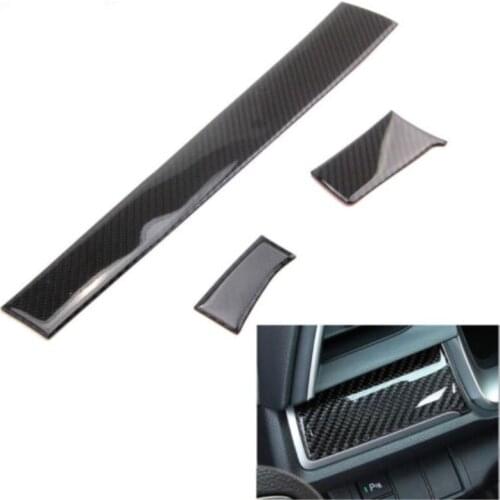 3pcs Car accessories for Honda Civic 2016 2017 Car-Styling Carbon Fiber Console Center Dashboard Cover Trim Sticker Car Covers