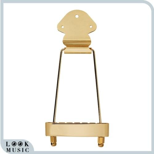 6 String Guitar Trapeze Tailpiece Bridge for Jazz Archtop Guitar Replacement Gold/Silver