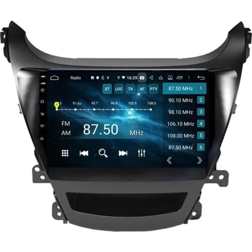 DSP PX6 6-Core 1 din 9" Android 10 Car Radio DVD GPS for Hyundai Elantra 2014 2015 Bluetooth 5.0 WIFI CarPlay