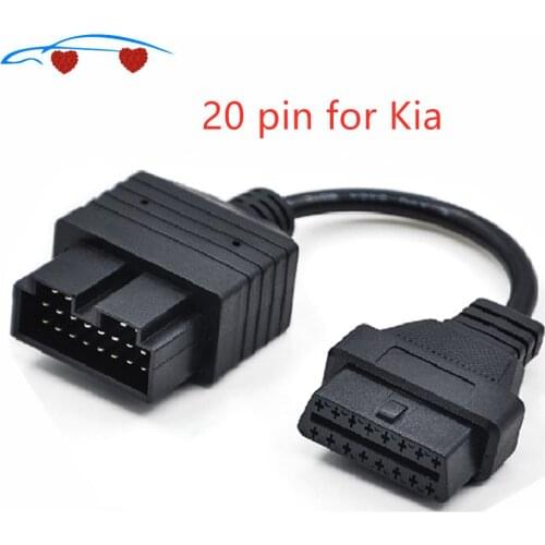 Car Diagnostic Cable Ki-a 20PIN OBD1 to 16PIN OBD2 Cable for Kia 20PIN Kia Car Diagnostic Interface OBD2 Cable Kia 20 PIN