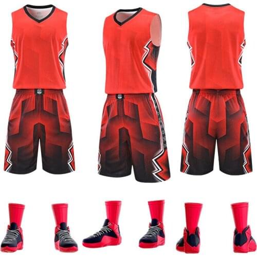 Plus Size Basketball Jersey Suits 2021 Men Women Blank Team Short Training Set Clothes Pockets Children Shirt Uniform Sportswear