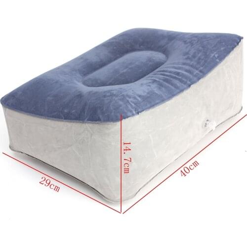 Household Portable Inflatable Footrest Pillow Travel Home Help Reduce DVT Risk Trips Flight Relax Air Cushion Leg Up Air Pillows