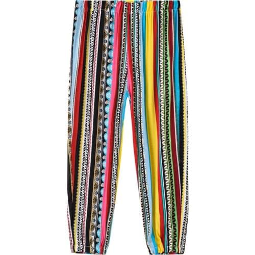 Childrens Anti-Mosquito Pants Summer Printed Solid Color Harem Trousers Breathable Casual Clothing Kids Girl Bloomers Pant