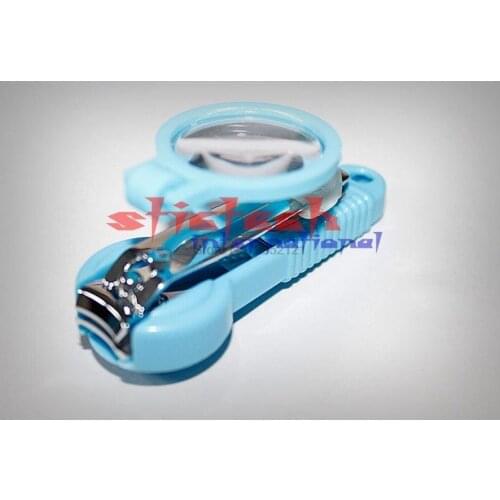 By dhl or ems 500 pcs Portable Stainless Steel Nail Clipper With Magnifying Glass Manicure Pedicure Tools