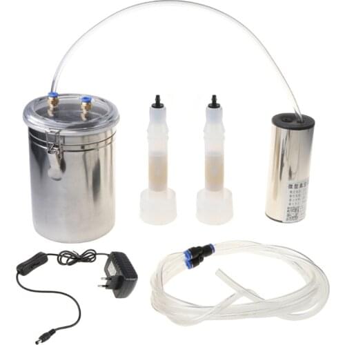 Durable Stainless Steel 2L Electric Pulse Milking Machine Tools with Adjustable Suction Goat Sheep Milk Tray for Farm