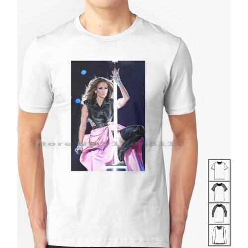 Singing While Playing Acrobatics T Shirt 100% Cotton Beautiful Womens Sexy Girls Portrait Jennifer Tony Lopez Celebrity Artist