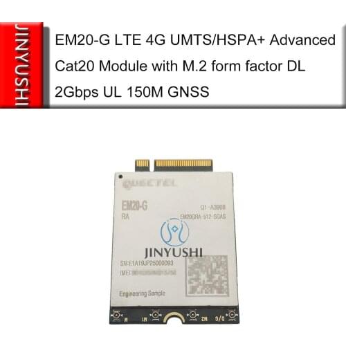 Global 4G Band EM20-G EM20GRA-512-SGAS M.2 CAT20 2Gbps(DL) 150M(UL) 4x4 MIMO M.2 to USB Adapter+MHF4 to SMA pigtail+GPS Antenna