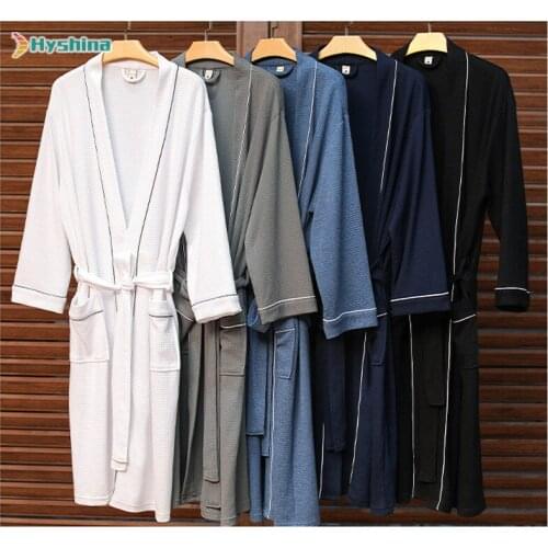 Hotel CVC Spring and Summer Couple Waffle Quick-drying Bathrobe Soft Cotton Bathrobe Hot Spring Plus Fertilizer Plus Pajamas