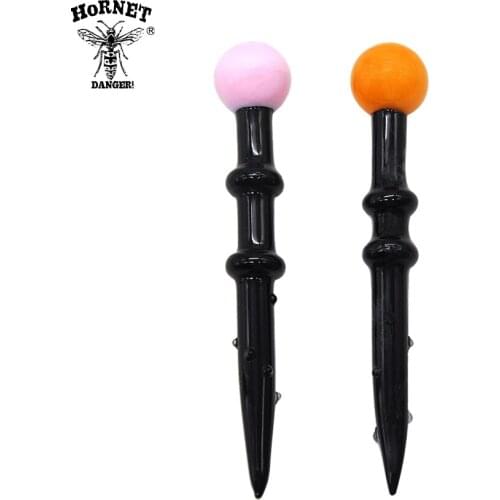 HORNET Conical Shape Quartz Carb Cap Dabber Wax Dad Tool 4.06 Inch Quartz Handle Carb Cap Quartz Banger Glass Smoking Water Pipe