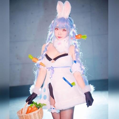 Hololive VTuber Usada Pekora Cosplay Costumes Cute Bunny Girl Dress Fancy Outfits Halloween Carnival Uniforms Custom Made