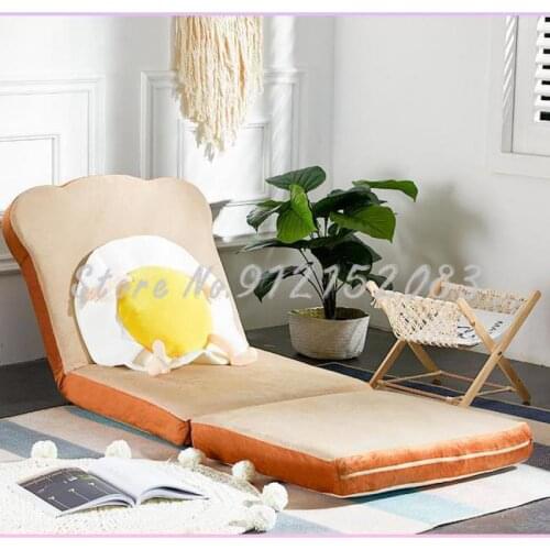 Lazy sofa folding single bedroom female bed floor back chair balcony cute tatami bay window small sofa