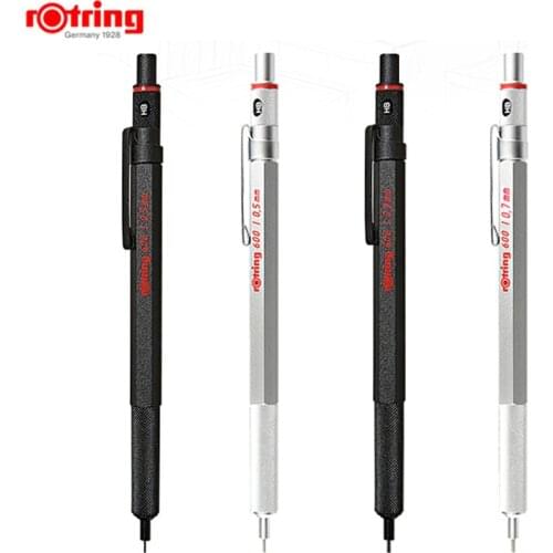 Rotring 600 Mechanical Pencils 0.5mm 0.7mm Professional Drawing Sketching Pens Metallic Body Hexagon Holder