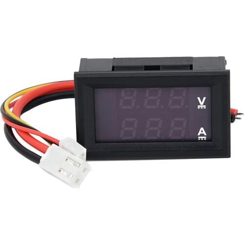 Mini DC 100V 10A 50A 100A Voltmeter Ammeter LED Digital Car Motocycle Voltage Current Meter Volt Detector Tester Monitor Panel