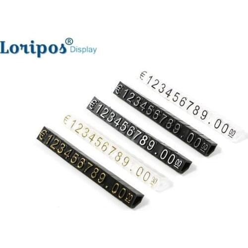 Mini Price Numeral Cubes Assembly Blocks Stick Combined Number Digits Tag Sign Watch Jewelries Pop Pricing Display Stand Frame