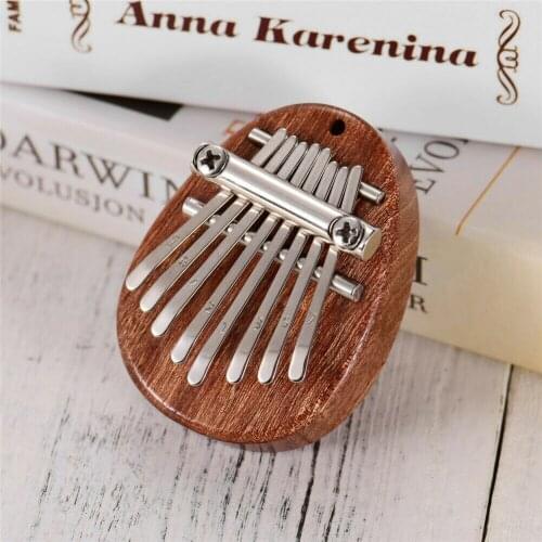 8 Key Mini Kalimba Thumb Piano Handguard Wood Mahogany Mbira Body Musical Instruments Africa finger Gift Toy for Beginners