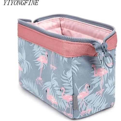 Multifunction Cosmetic Bag Women Waterproof Flamingo Makeup Bags Travel Organizer Toiletry Kits Portable Makeup Bags Beautician
