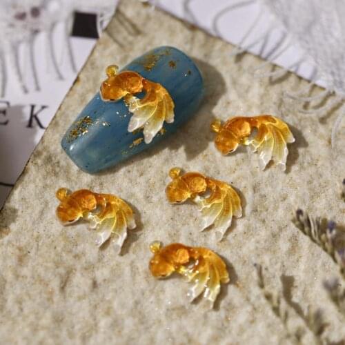 Multifunctional Resin Small Fish Charm Nail Art Rhinestone for Female
