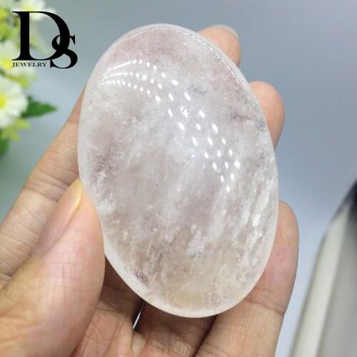 Natural Clear Quartz Worry Stones Tumbled Massage Mineral Crystal Polished Minerals Healing Palm Stone For Party Gift Decoration
