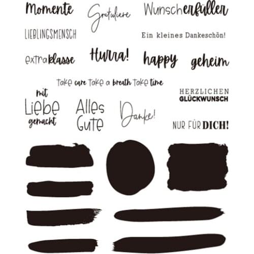 German Clear Stamp for Scrapbooking Transparent Silicone Rubber DIY Photo Album Decor 116