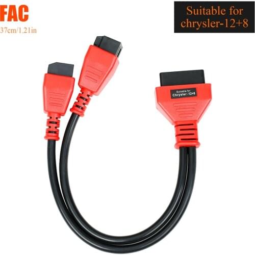Newest For Chrysler programming cable 12+8 connector for DS808 Maxisys 906 908 PRO ELITE Autel chrysler 12+8 adapter