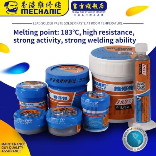Original MECHANIC Soldering Paste BGA Solder Tin Flux XGSP30/XGZ40 183C Melting Soldering Iron Cream Circuit Board Repair Tools