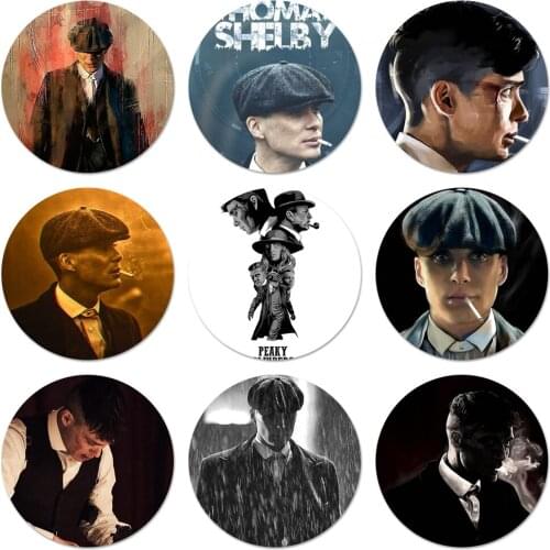 Peaky Blinders Tv Cute Tommy Shelby Icons Pins Badge Decoration Brooches Metal Badges For Clothes Backpack Decoration 58mm