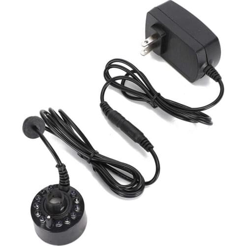 12W Filter Plastic Aquarium Reptile Pet Mist Maker LED Colorful Lighting Sprayer Humidifier Atomizer US Plug 100-240V Aquarium