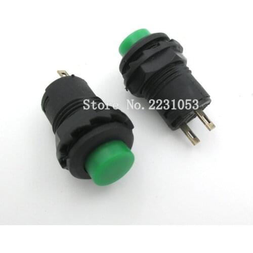5PCS/LOT 12MM Self Return Momentary Push Button Switch Green Color DS-428